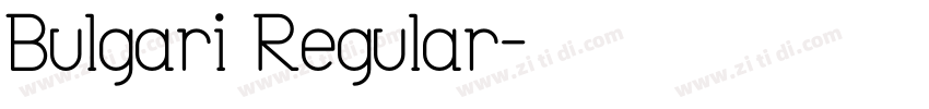 Bulgari Regular字体转换